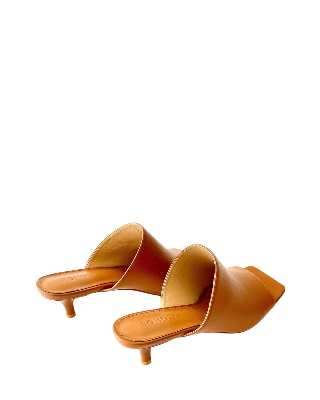 Side view women’s tan leather sandal in extended sizes 9–14 by Bohobo