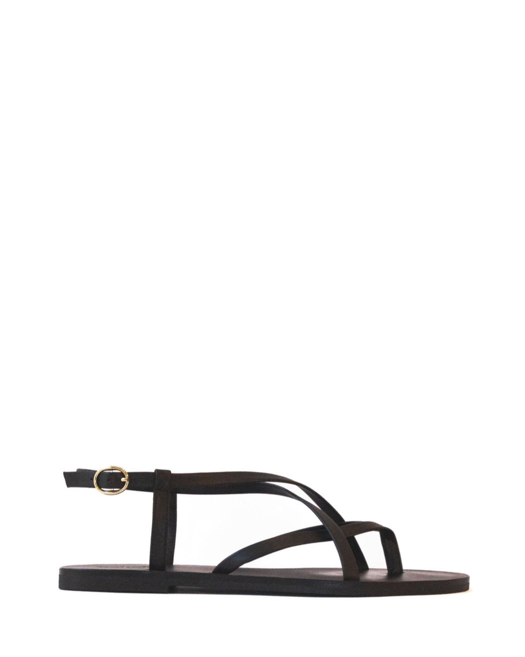 Women’s black leather sandal in extended sizes 9–14 by Bohobo