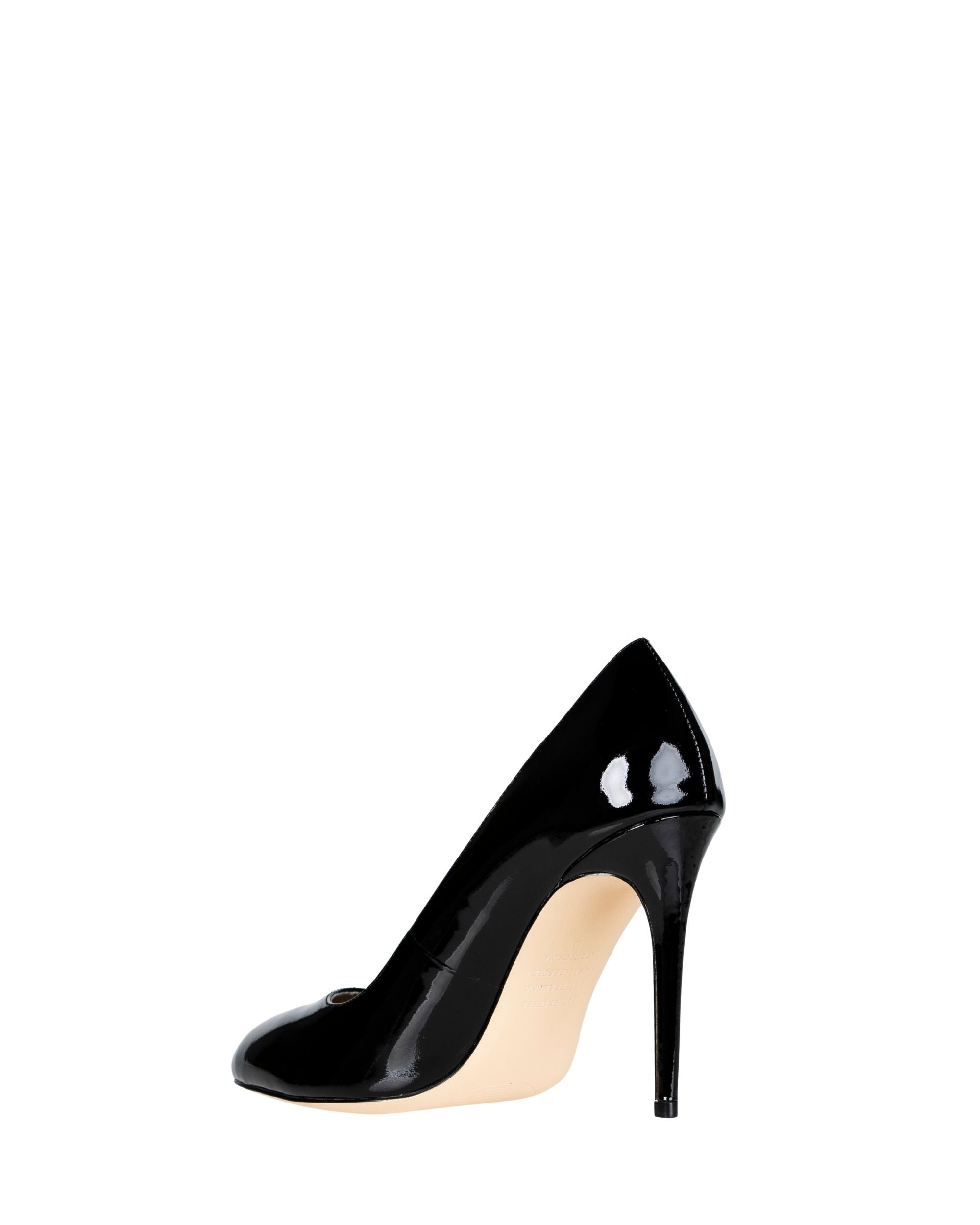 Back view women’s black patent leather heel in extended sizes 9–14 by Bohobo