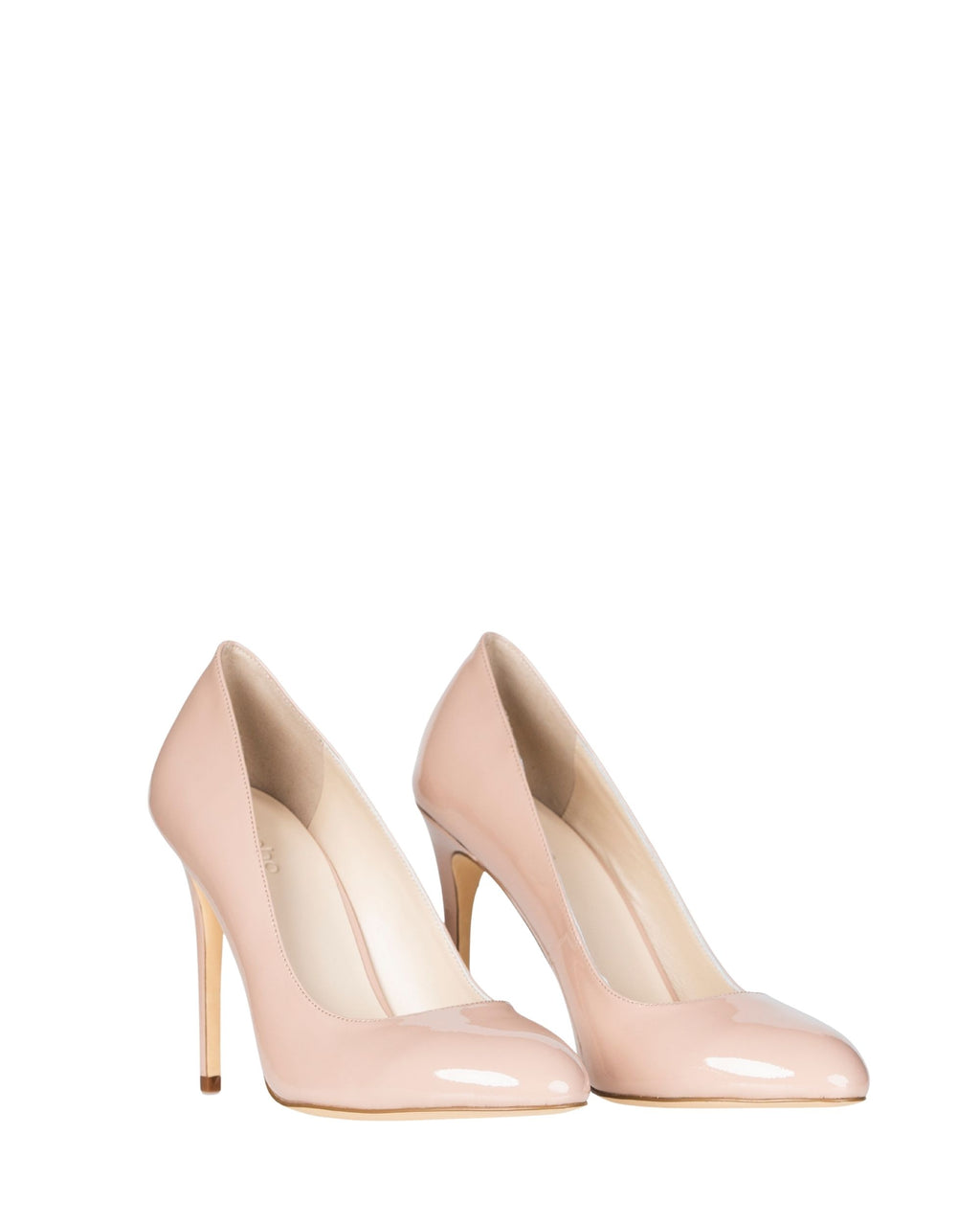 Women’s cream patent leather heel in extended sizes 9–14 by Bohobo
