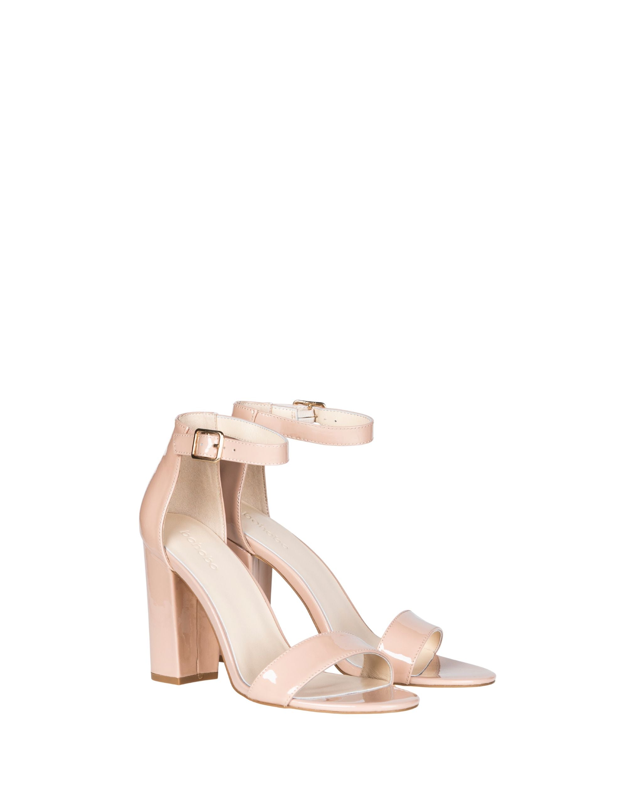 Women’s cream patent leather heels in extended sizes 9–14 by Bohobo