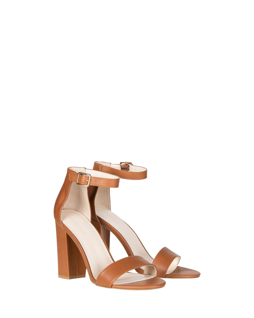Women’s tan leather heels in extended sizes 9–14 by Bohobo