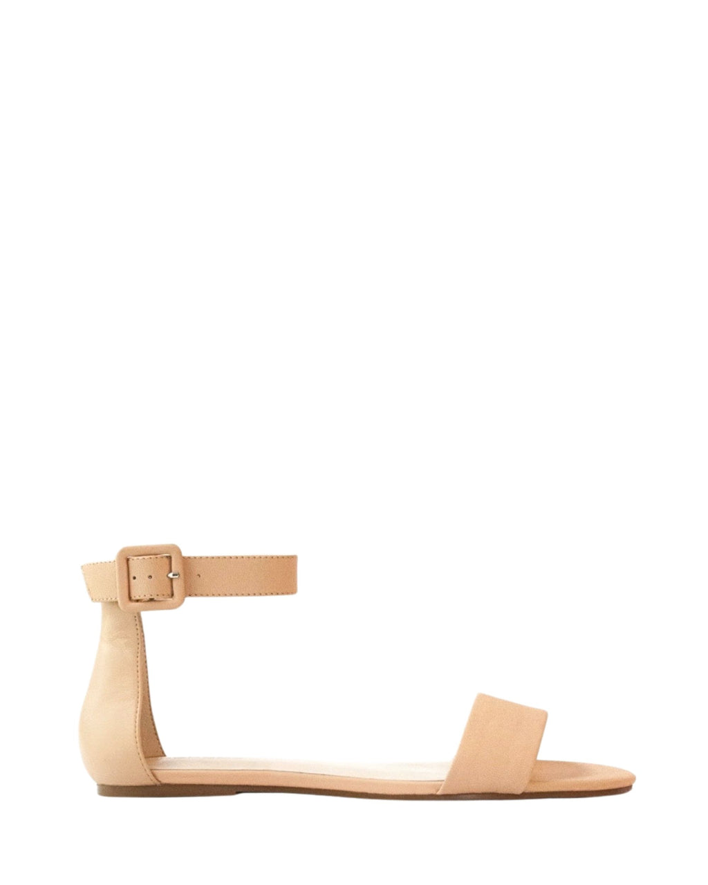 Women’s cream leather flat sandal in extended sizes 9–14 by Bohobo