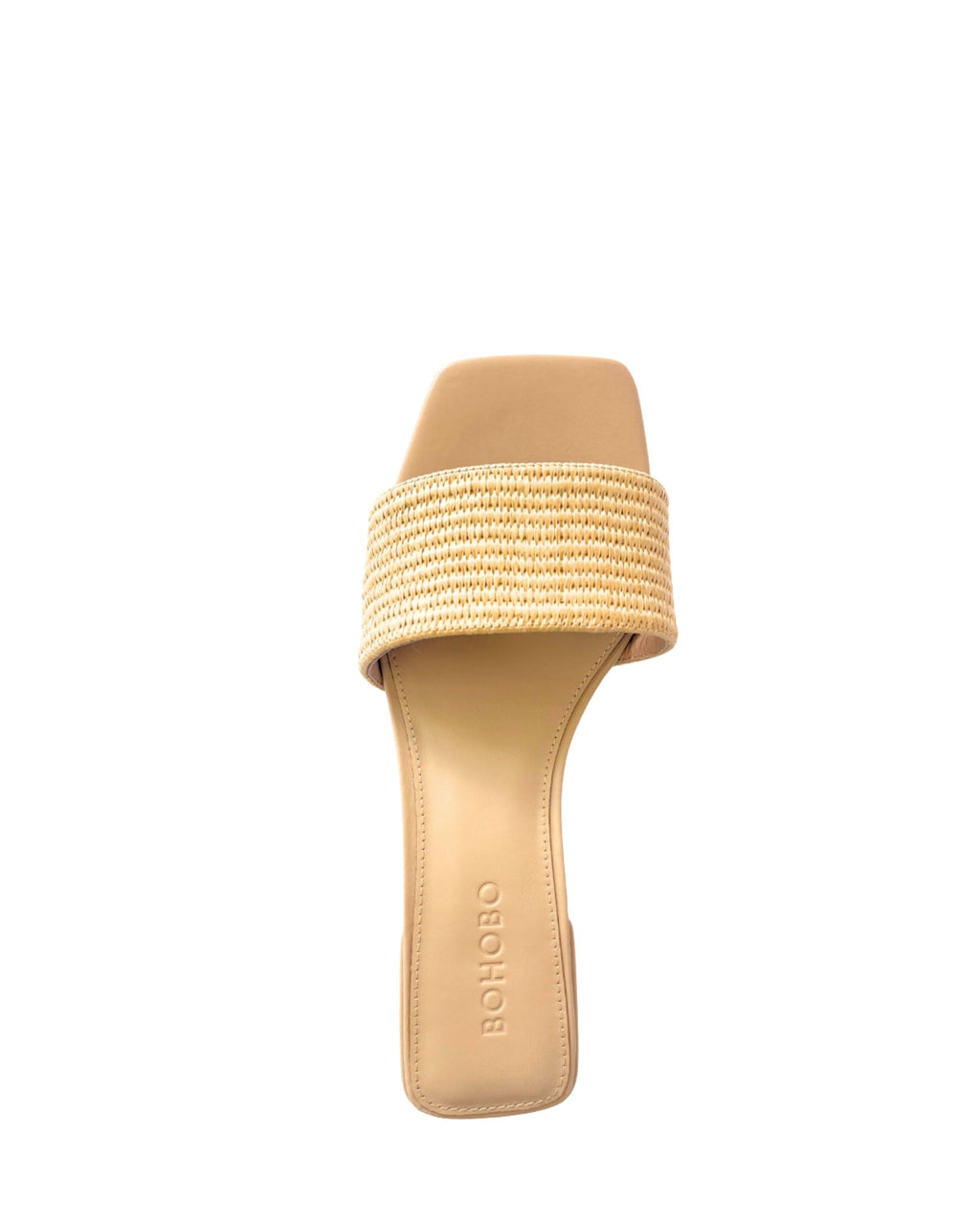 Top view women’s raffia sandal in extended sizes 9–14 by Bohobo