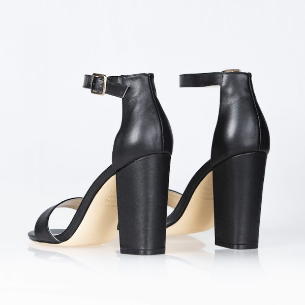Margot Black Leather Sandal