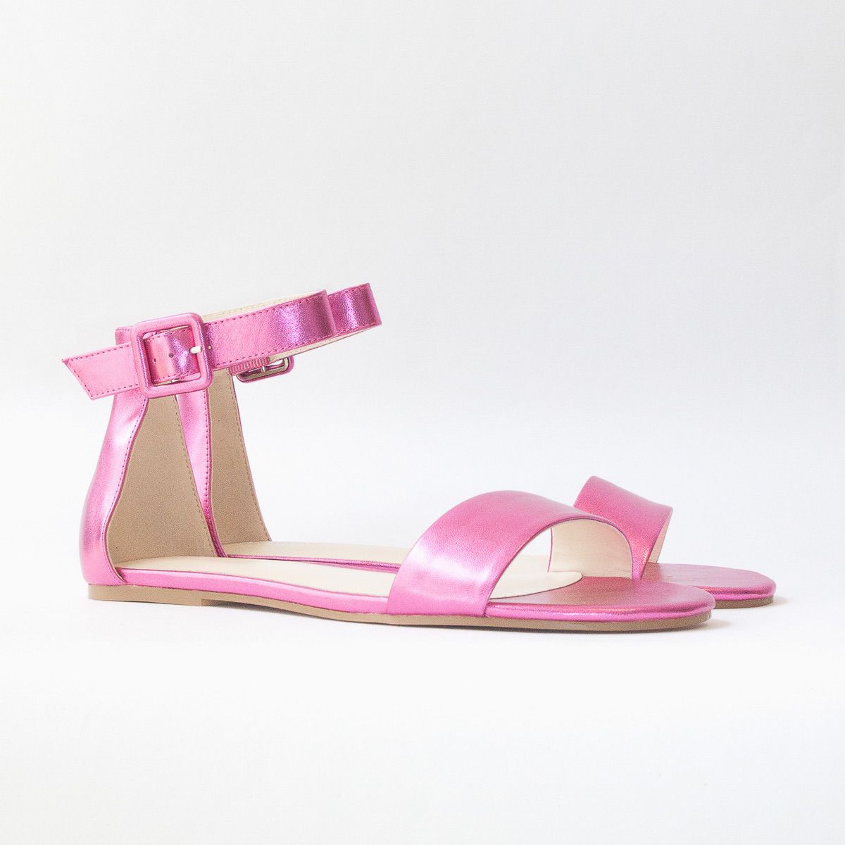 Pamela Pink Leather Sandals